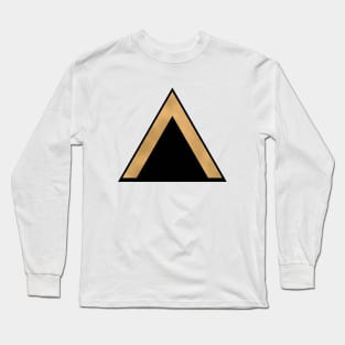 black and gold triangle design Long Sleeve T-Shirt